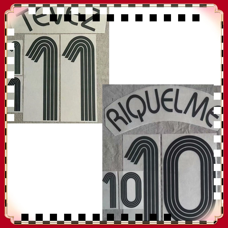 

2006 Riquelme Nameset Tevez Printing Customize Any Name Number Printing iron On Transfer Badge