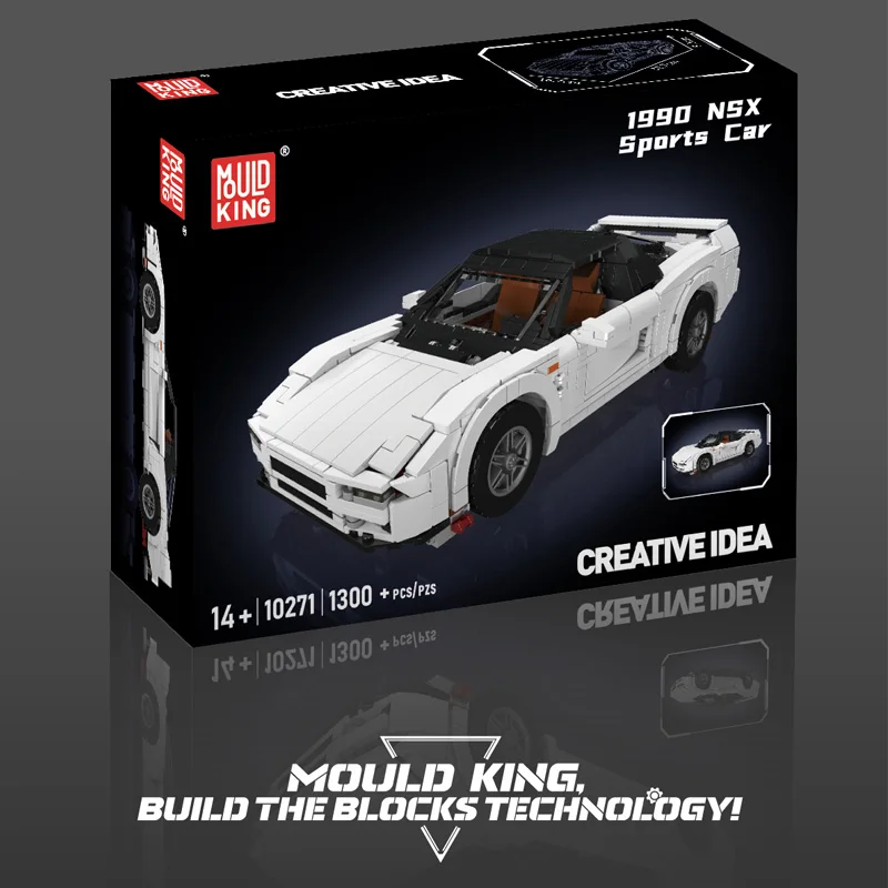 Новый конструктор спортивного автомобиля NSX 1990 года, 1300 деталей, техническая серия Mould King, игрушки из кирпичиков для взрослых, рождественские подарки (art.: 3920db28da202) - 3920db28da202