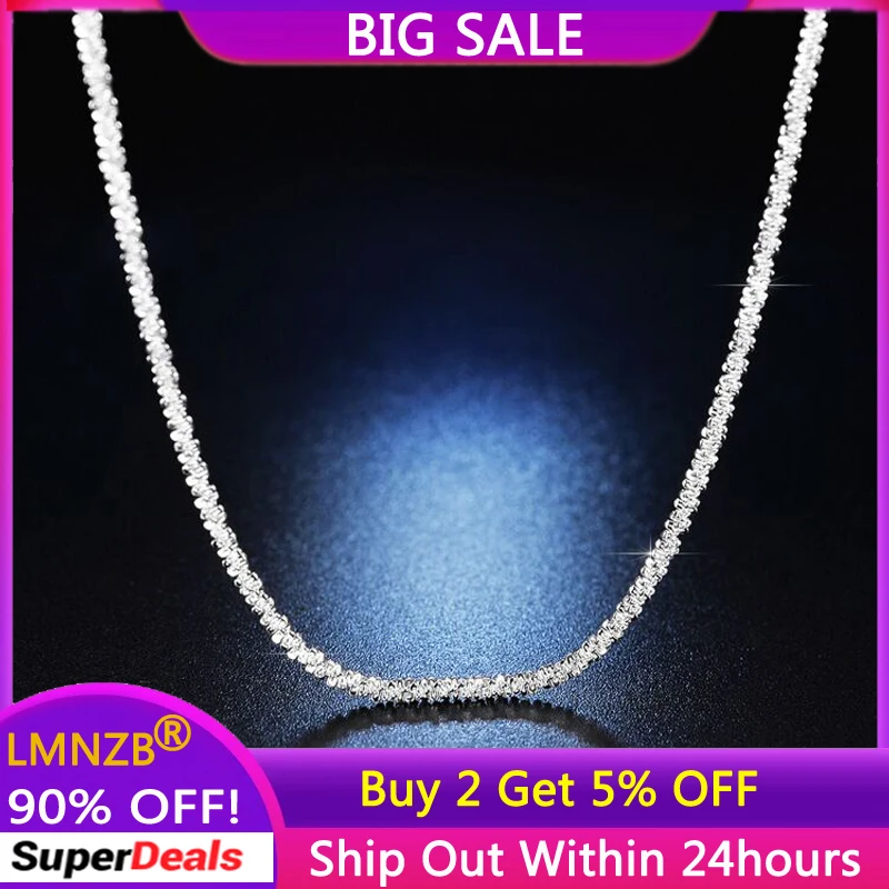 

LMNZB Popular Tibetan Silver Sparkling Clavicle Chain Choker Necklace For Women Fashion Jewelry Wedding Party Gift N0066