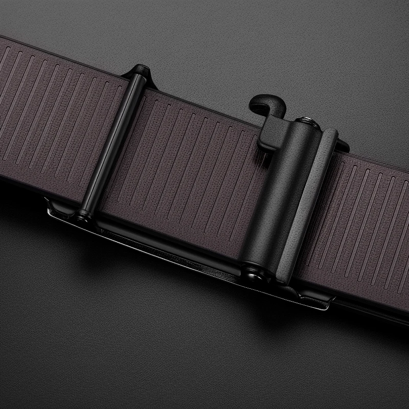 Мужской Модный Деловой Кожаный Джинсовый Ремень С Автоматической Пряжкой