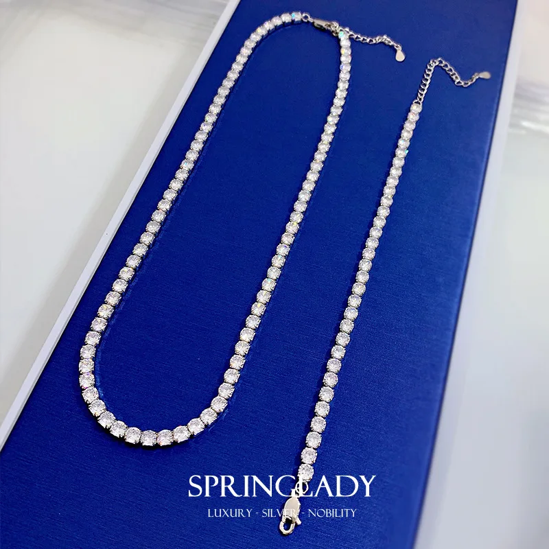 

Женское ожерелье из серебра 100% пробы, 4 х4 мм