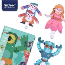 Mideer Kids Origami Toys 3D Stereo Drawing Paper Model DIY Manual 3-7Y Splicing Paper Model Educational Toys for Children