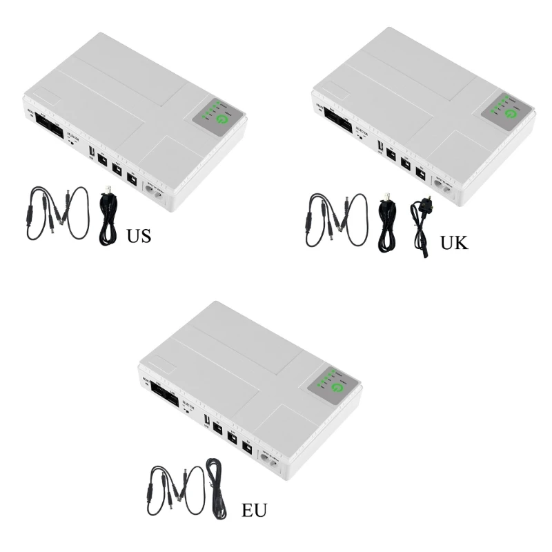 

UPS Uninterruptible Battery Backup 10400mAh 5V 9V 12V 1A Router UPS Battery Backup for LED Light Strip Camera Router G2AB