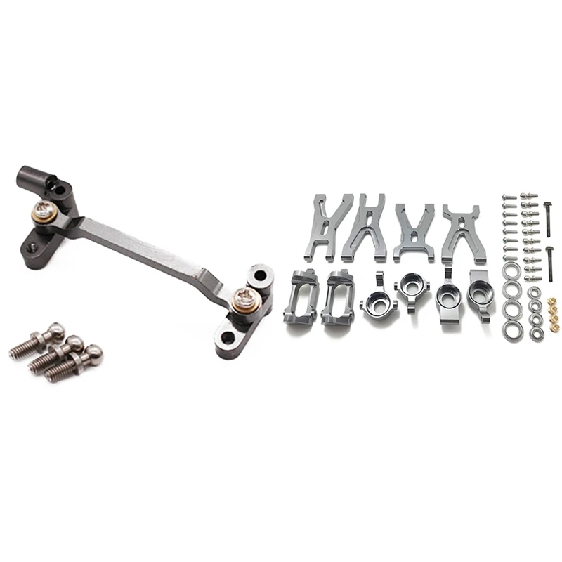 

1 Pcs Metal Steering Cylinder Mounting Block For Wltoys A949 Grey & 1Set Front/Rear Hub C Seat Parts Kit For Wltoys A959