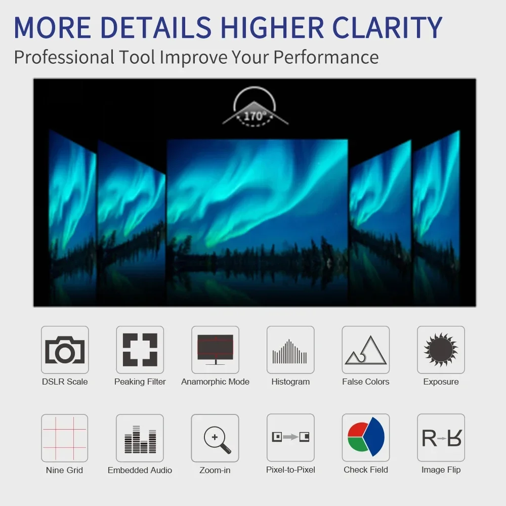 FEELWORLD FW1018SPV1 10 1-дюймовый IPS 1920X1200 3G-SDI HDMI-монитор с камерой и гистограммой помощи