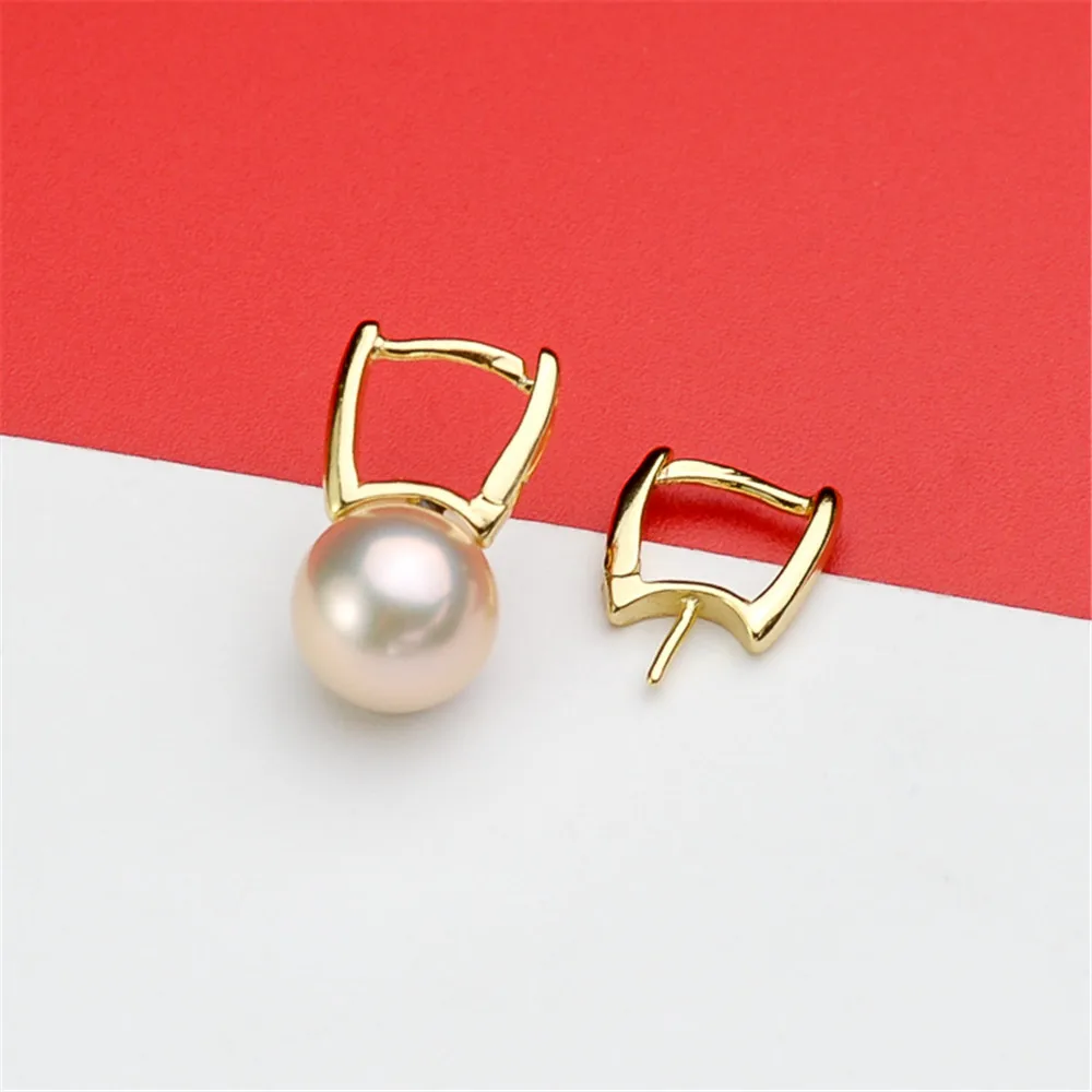 

S925 Sterling Silver Pearl Beads Stud Earrings Setting Base Diy Jewelry Making Findings&Components