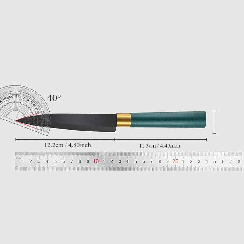 Женский темно-зеленый нескользящий нож для фруктов с пластиковой ручкой суши