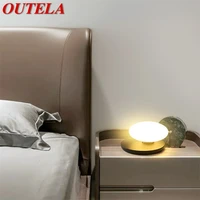 outela nordic table lamp led creative egg shape shade decorative for home bedside desk lighting