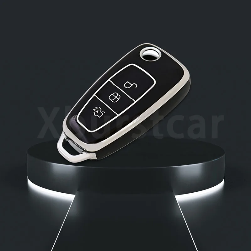 

Для Ford Ranger C-Max S-Max Focus Galaxy Mondeo Transit Tourneo индивидуальный чехол для автомобильного ключа из ТПУ, защитный чехол для автомобильного ключа