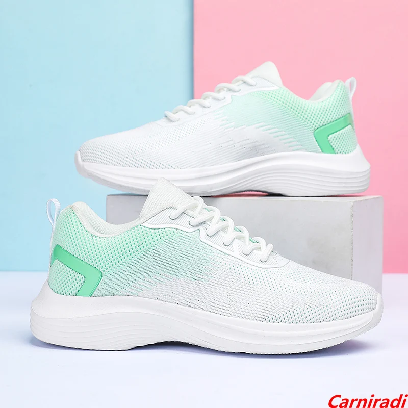

Женские Дышащие весенние кроссовки для фитнеса, спортзала, бега на плоской подошве, легкие Нескользящие мягкие кроссовки для бега, большие ...