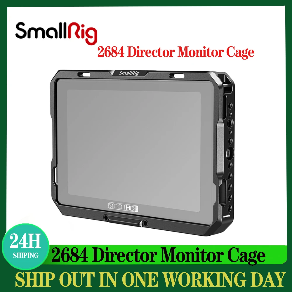 

SmallRig 2684 Director Monitor Cage w/ Sun Hood fr SmallHD 702 Touch Monitor Feature 1/4 & ARRI 3/8 & NATO Rail Accessory Mount