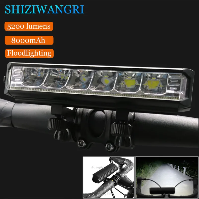 

8000 MAh USB Rechargeable Light 5200LM P90 LED Bike Light MTB Road Bicycle Lantern Outdoor Cycling Flashlight Bike Accessories