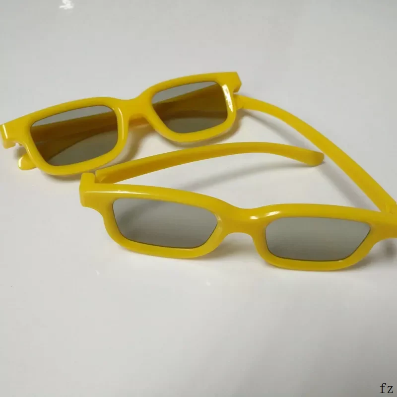 50 шт. Желтые Детские 3D очки для детей Поляризованные линейная поляризация 45/135
