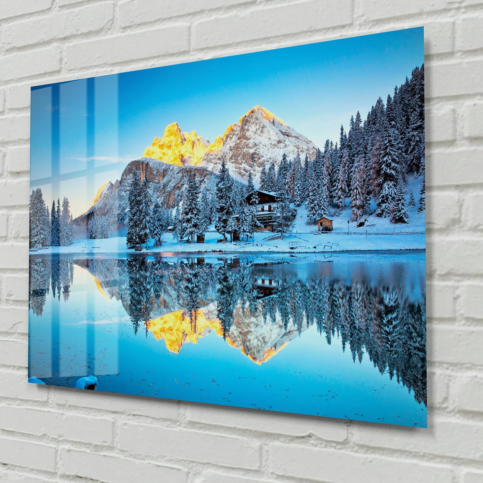 

60X40cm Natural Landscape Minimalism Frameless Tempered Glass Art Bedroom Living Room Sofa Backrest Wall Decoration Painting