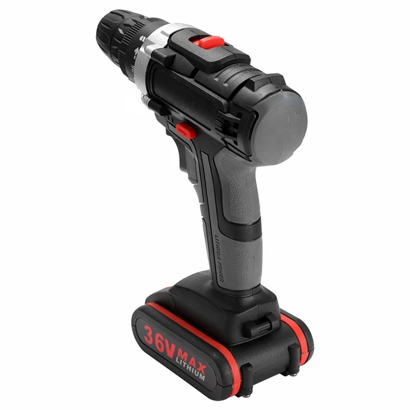 36V 1000W Electric Impact Drill 2 in 1 Electric Cordless Lithium-Ion Battery Mini Electric Power Screwdriver 2 Speed Power Tools 4