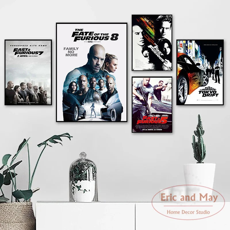 Классическая серия фильмов Форсаж холст живопись постеры и принты картины на