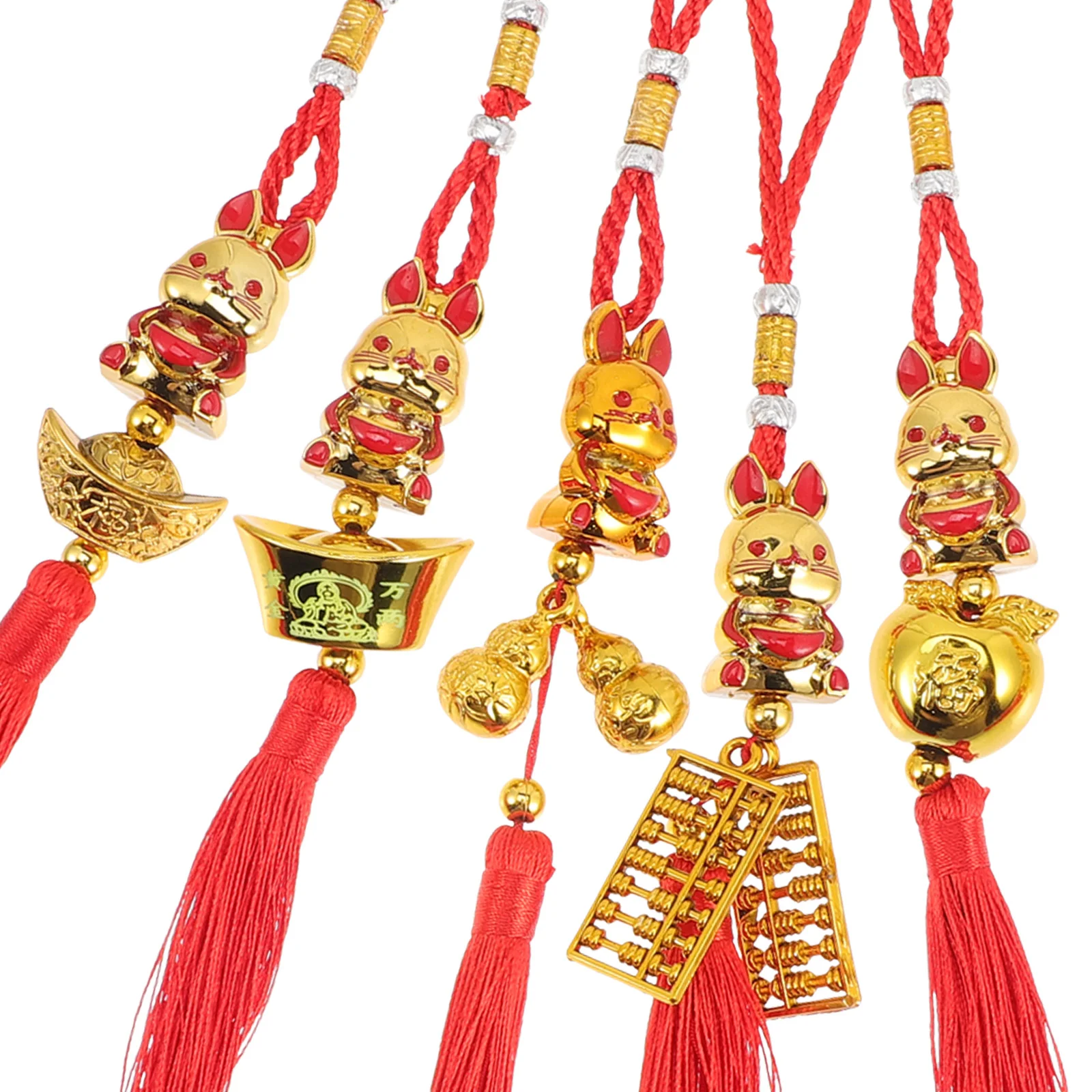 

Chinese Year Rabbit Decor Pendant The Knot Hangingnew Carfestival Decoration Decorations Charm Lucky Ornament Tassel Ingot