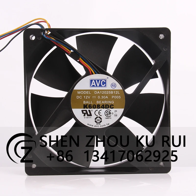 Вентилятор охлаждения DA12025B12L чехол для AVC DC 12 В 120 A EC AC 120x12025x25 мм 12 см ШИМ, ультратихий центробежный вытяжной промышленный