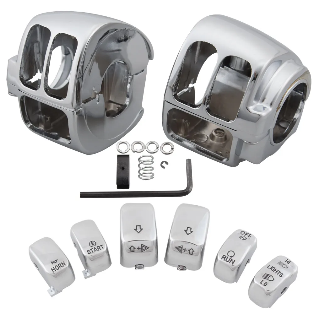 Аксессуар для мотоцикла, переключатель управления рулем, крышка переключателя, крышка кнопки для Harley Softail Dyna Sportster 1200 883 Touring