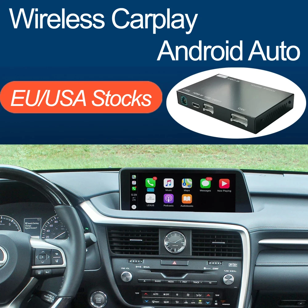 Wireless Apple CarPlay Android Auto Interface for Lexus RX 2016-2019, with Mirror Link AirPlay Car Play Functions