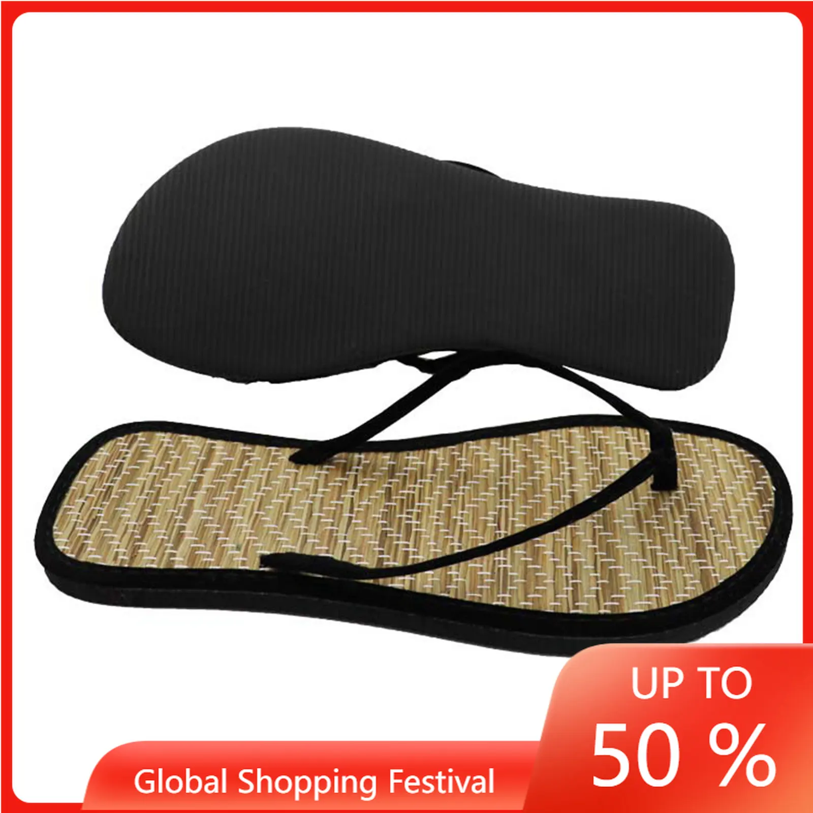 

2022 Women Flat Flip-flops Slippers Comfortable Non-slip Sandals Bamboo Rattan Flip Flop Home Bathroom Fashion Slippers Zapatos