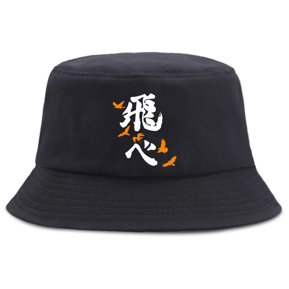 Hat Japan Hot Anime Haikyuu Fly Bucket Hats For Men Unisex Fashion Women's Panama Cap Harajuku Fishing Men's Fishman Hat