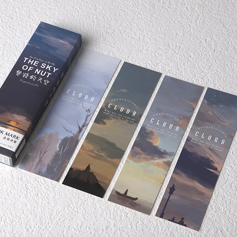 

30 шт./компл. Новинка The Sky of Nut Paper, закладки, непредвиденные облачные серии, книжные маркеры, канцелярские принадлежности для студентов