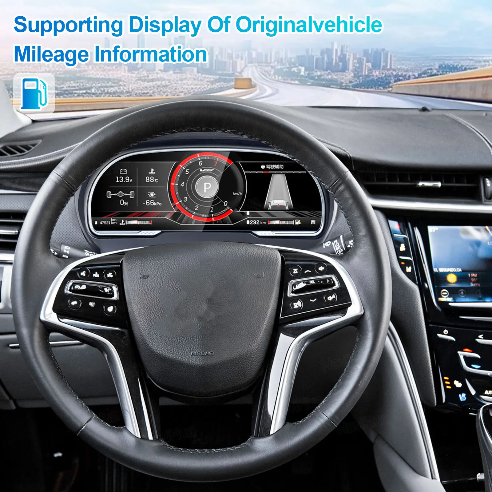 NaviHua для Cadillac SRX CTS XTS ATS 2014 2015, виртуальный кабин, автомобильный цифровой кластерный инструмент, автоматический спидометр, тахометр, экран (art.: 3920d0f2e7ecd) - 3920d0f2e7ecd