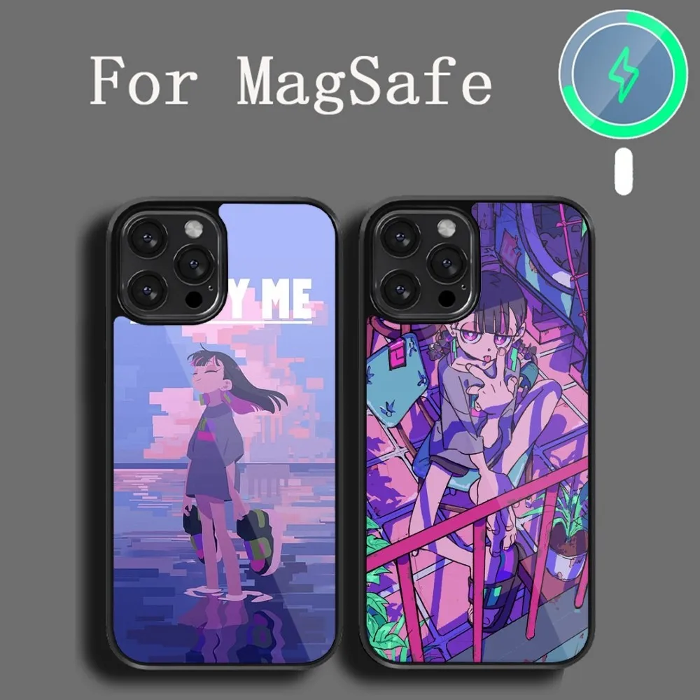 Мультяшный чехол Z-Zutomayo для телефона iPhone 14 13 12 11 15 Pro Max Plus Magsafe Магнитный