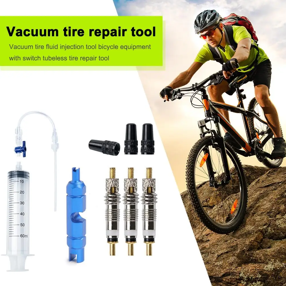 

1 set Cycling Syringe Kit Tubeless Tire Sealant Injector Syringe Set Bicycle Syringe Presta Valve Core Removal Tool Dropshipping