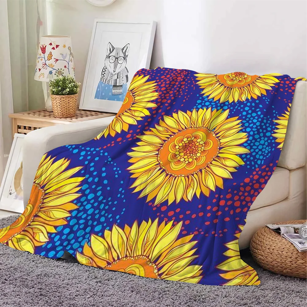

CLOOCL Flannel Blanket Beautiful Sunflower Pattern 3D Printed Blanket Throws Sofa Travel Quilt Office Nap Blanket Dropshipping