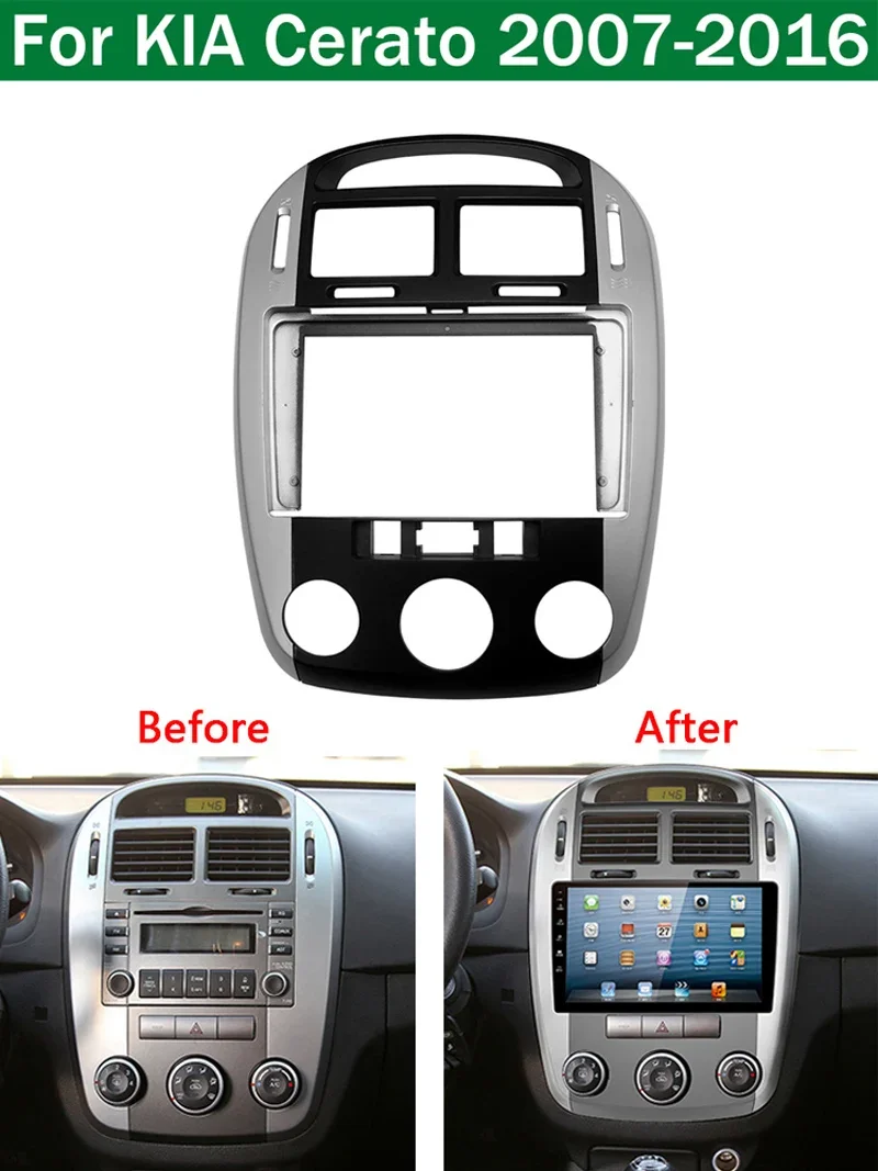 9-дюймовый 2din автомобильный радиоприемник с установкой DVD GPS Mp5 ABS PC Пластиковая