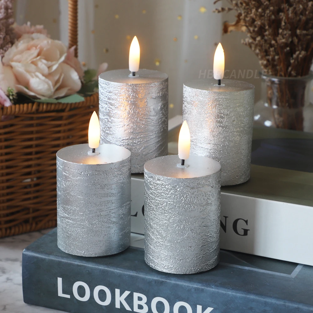 

LED Tealight Candles Battery Powered Timer Candles Painting Flameless Candles for Wedding Christmas Party Home Decoration