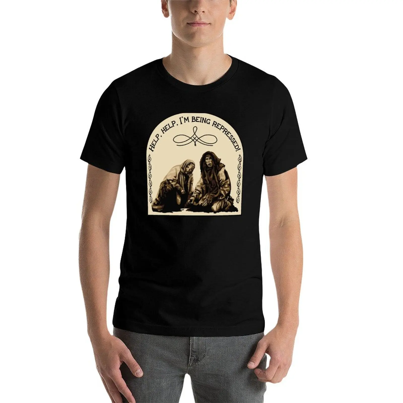 Футболка Holy Grail Peasant Being Repressed большие размеры винтажные мужские футболки с