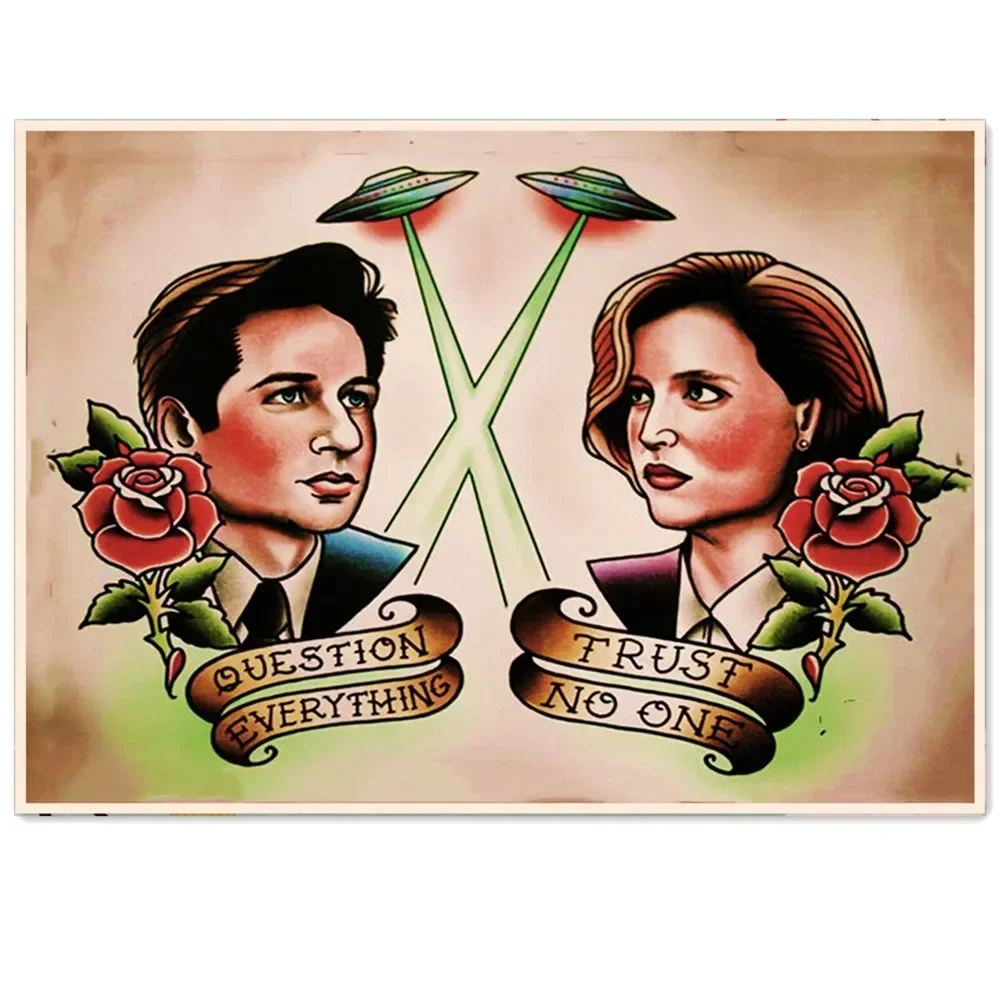 Изысканная татуировка с рисунком настенная живопись винтажные постеры из