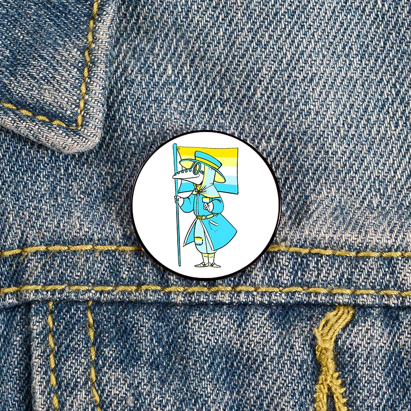 

Enboy Pride Plague Doctor Pin Custom Brooches Shirt Lapel teacher Bag backpacks Badge Cartoon gift brooches pins for women