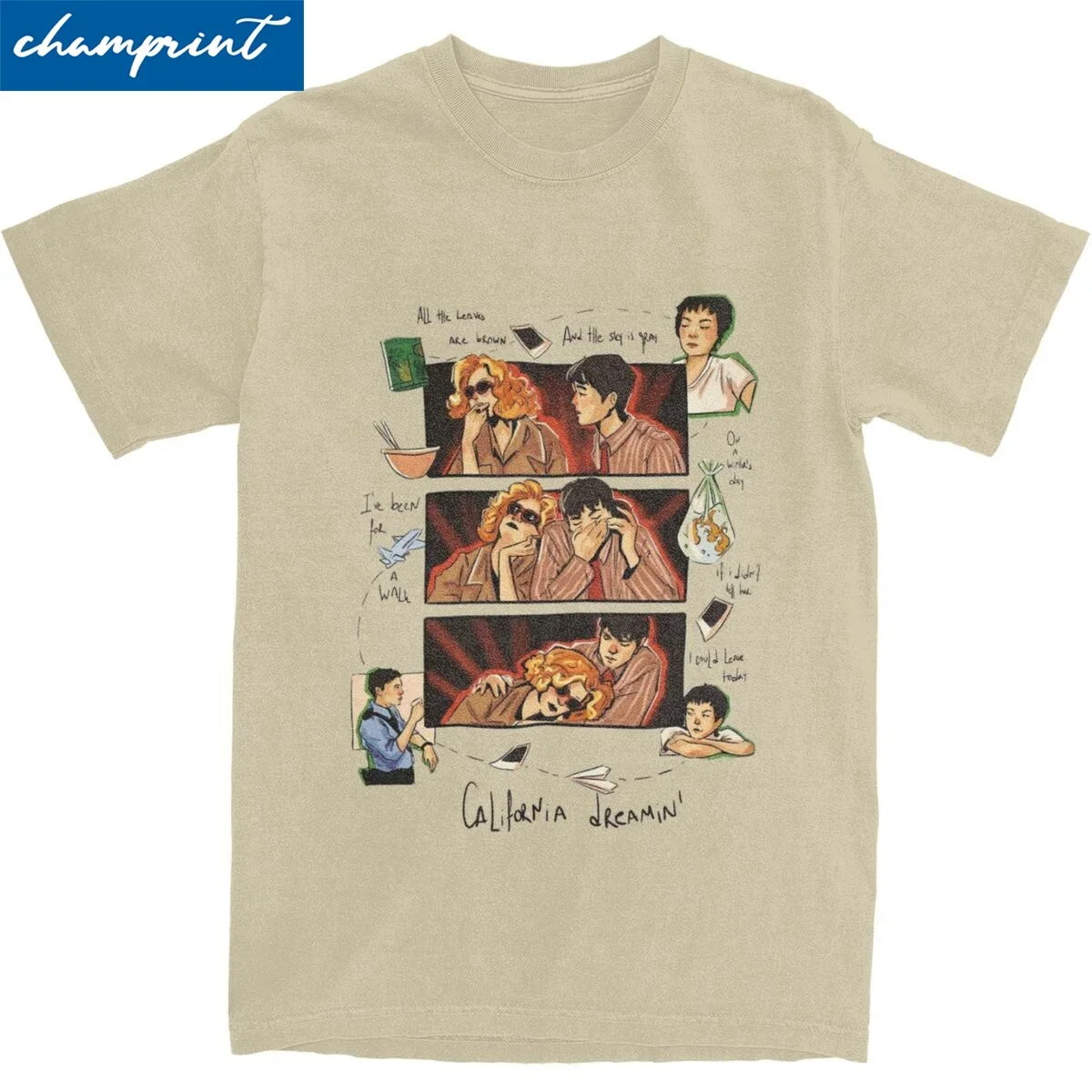 Фото Новинка Chungking Express, Мужская хлопковая футболка с коротким рукавом Wong Kar Wai, одежда с круглым вырезом №1
