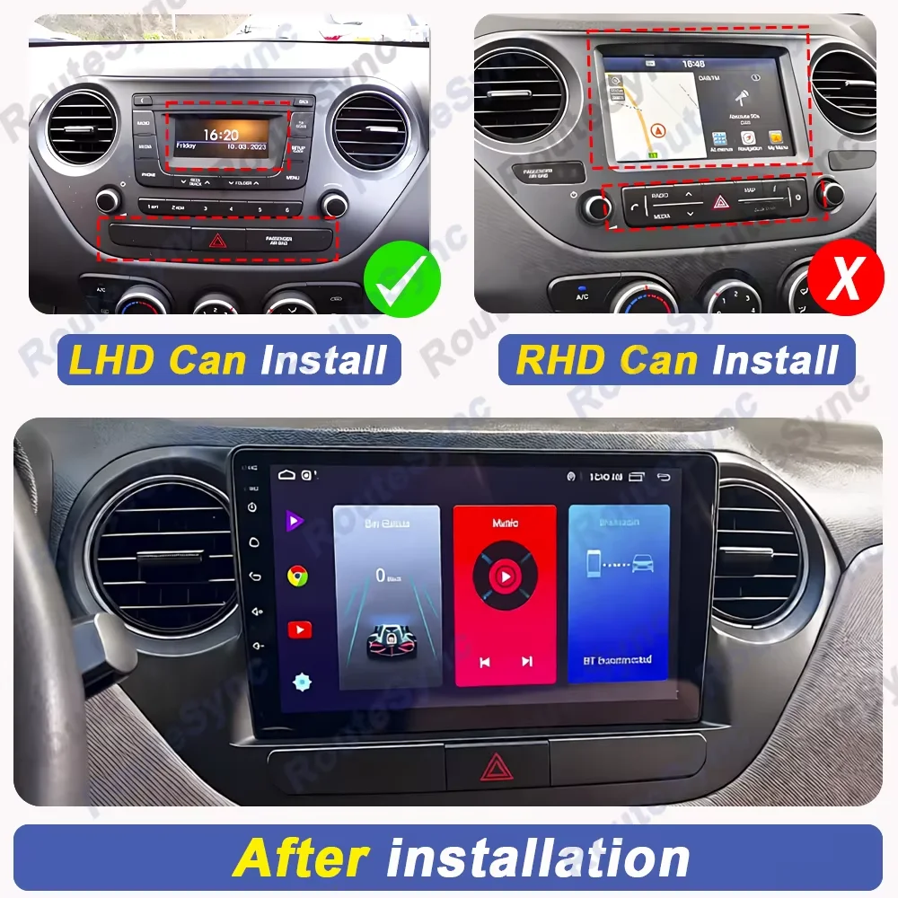 Фото Автомагнитола Android 16 для Hyundai Grand i10 2013-2018 с GPS-навигацией, беспроводным CarPlay и DSP №2