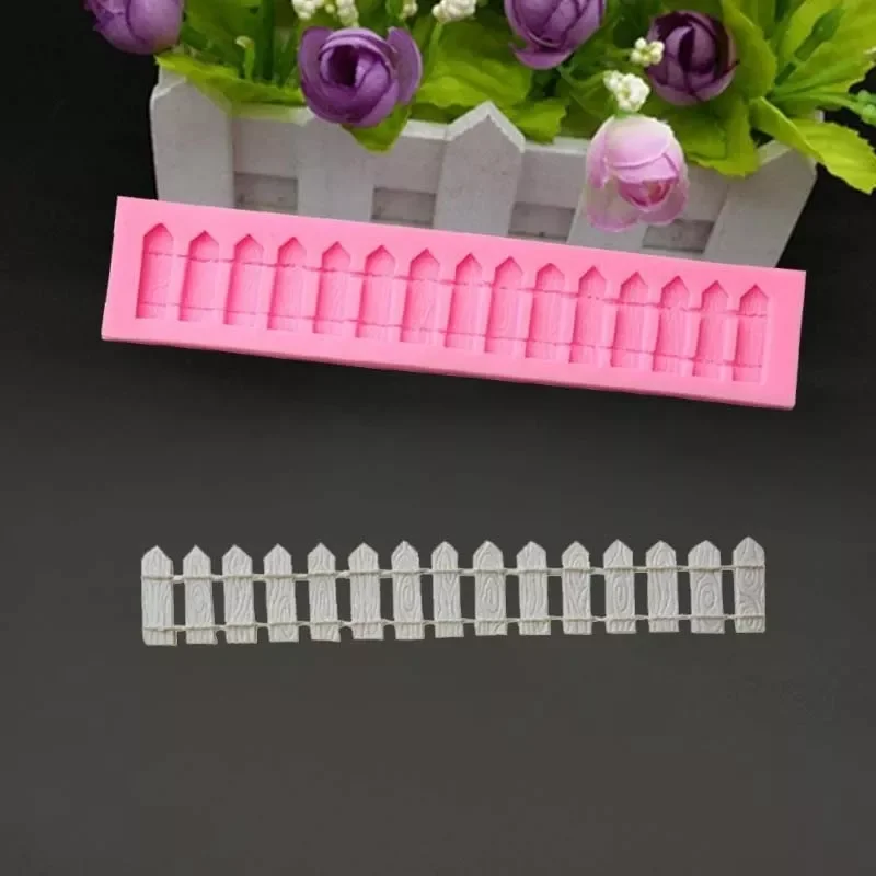 

NEW2022 1pc* Garden Fence Shape Silicone Fondant Cake Molds Chocolate Baking Clay Decor Tool