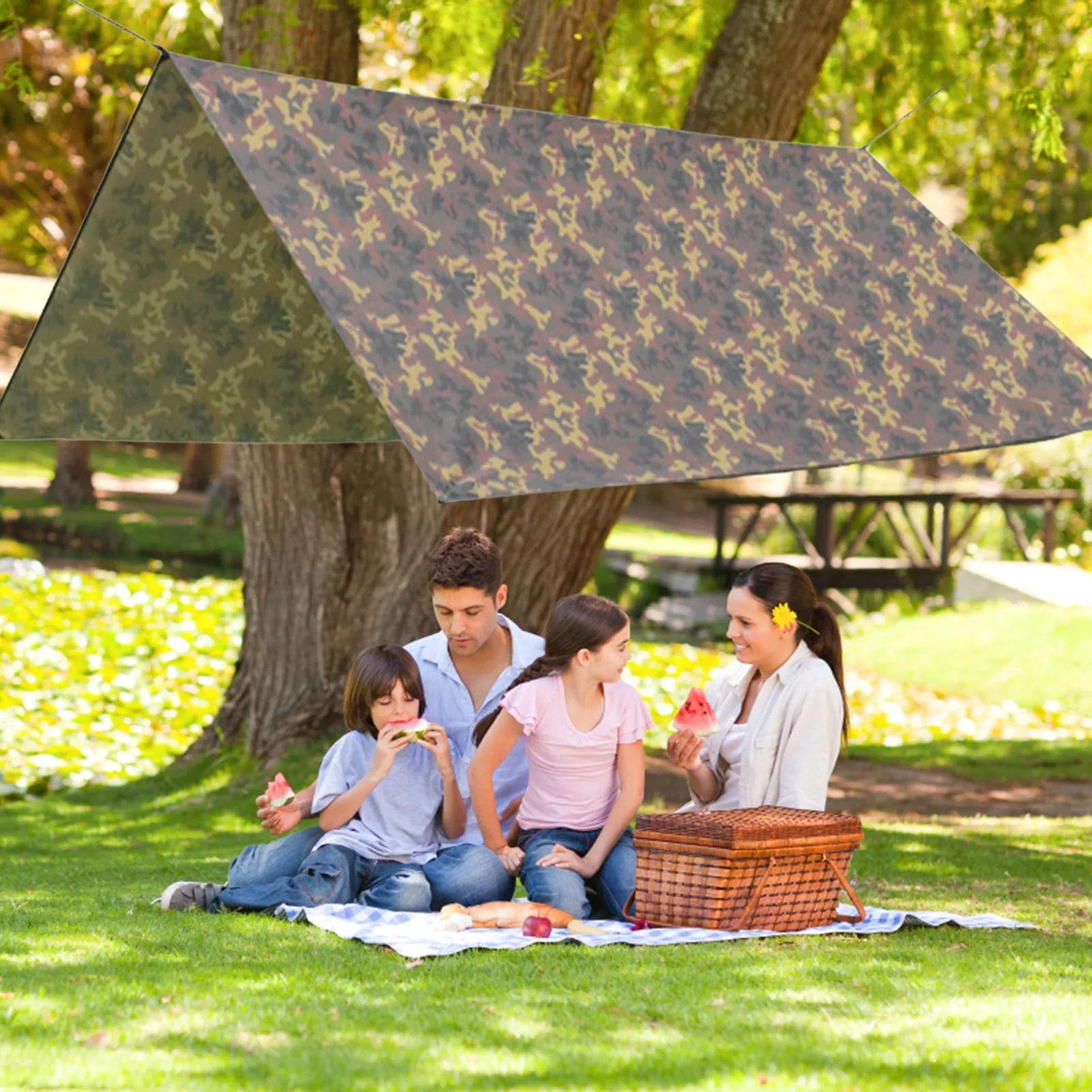 

Sun Shade Sail Waterproof Sun Protection Hammock Camping Tarp Waterproof Sunshade Cloth Picnic Mat For Outdoor Awning Hiking