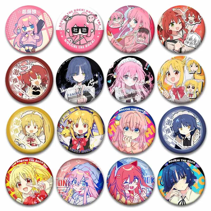 Bocchi The Rock Аниме Эмалированные Булавки Симпатичные Хитори Gotou Ryou Yamada Nijika Ijichi Ikuyo