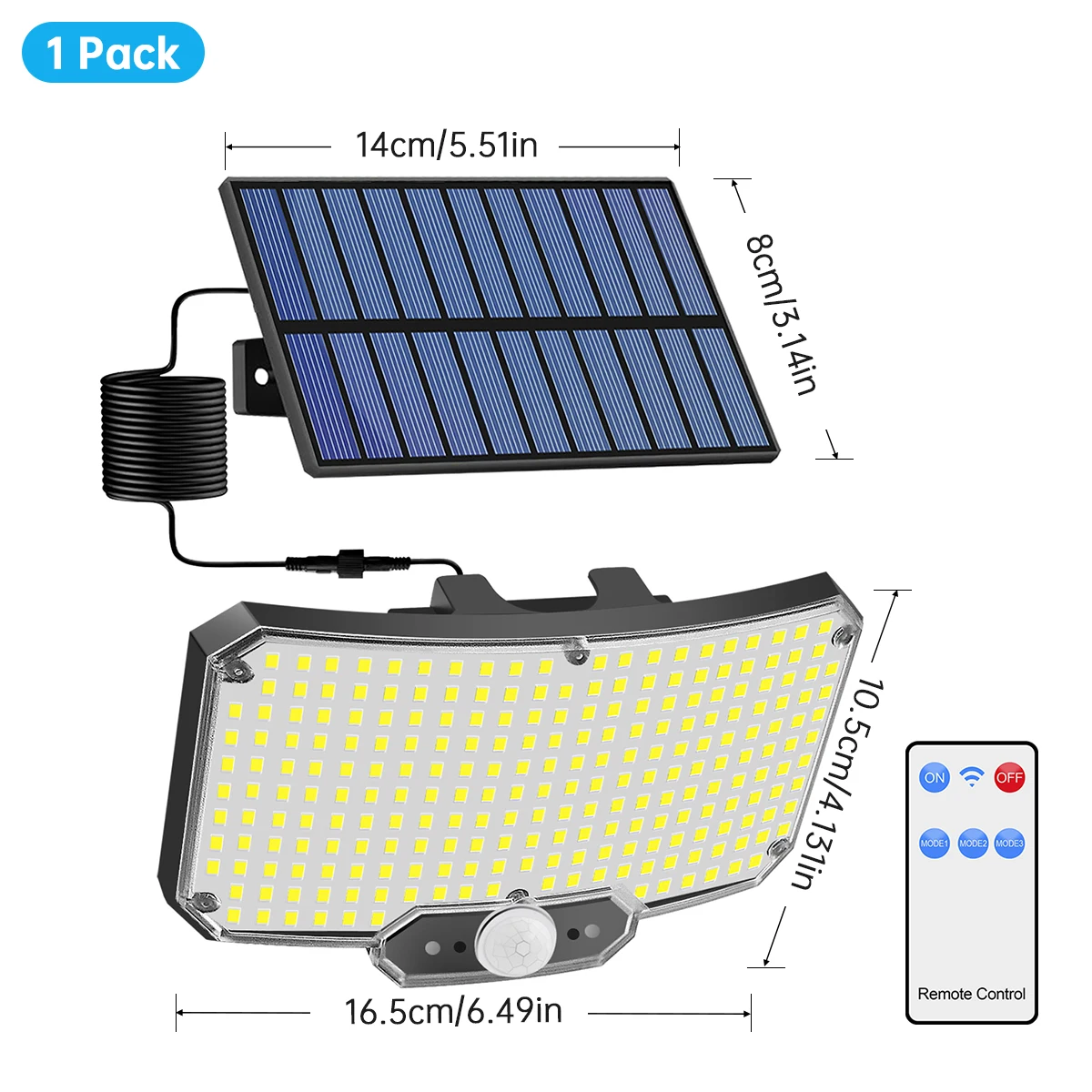 

Солнечные светильники 234LED с датчиком движения IP65