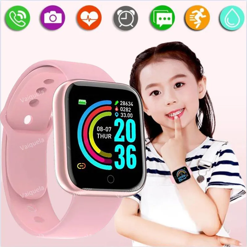

Children's Smart Digital Connected Watch With Call Reminder Step Count Heart Rate Monitoring For Children Men Women Watch Hours