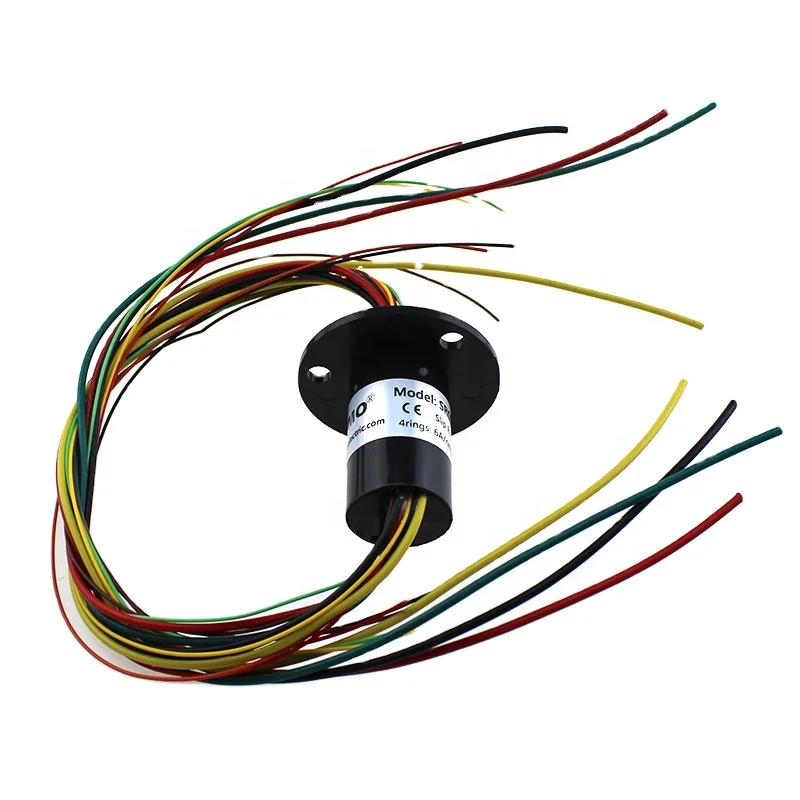 

SR022-24 4P6S OD22mm 4 power wire & 6 signal wire swivel electrical rotary joint capsule slip ring