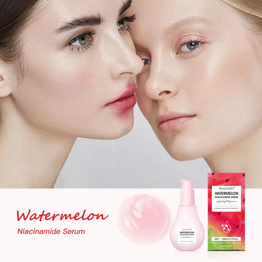 

60ml Watermelon Niacinamide Essence Hydrating Serum Facial Serum Moisturizing Priming Lotion Liquid Lightweight Anti-aging E0B9