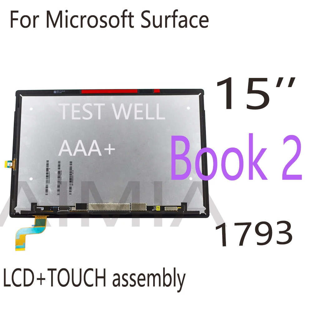 

15 inch AAA+ LCD For 15" Microsoft Surface Book 2 1793 LCD Display Touch Screen Digitizer Assembly for Surface Book 2 LCD Screen
