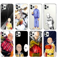 one punch man soft tpu phone case for iphone 11 13 pro max 12 mini 7 8 6 6s plus se 2 cover for iphone x xr xs max saitama coque