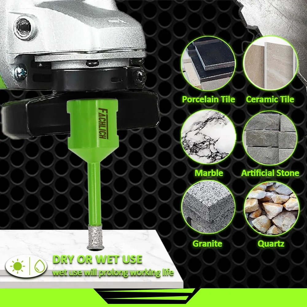 Набор алмазных буровых сердечников fachmy комплект для сухого отверстия