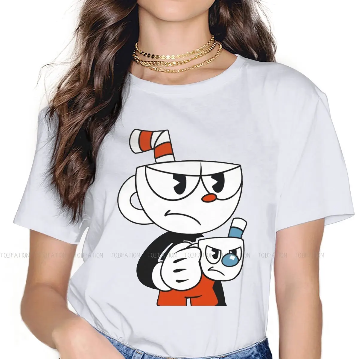 

Футболка женская с принтом в виде сердца, 4XL