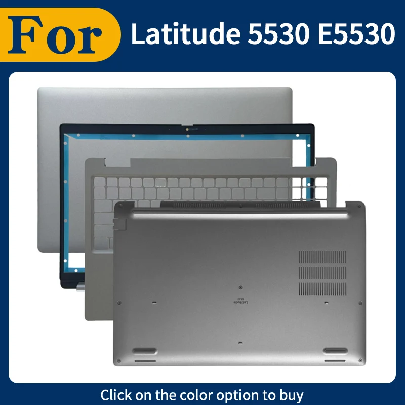 Фото Новая сменная крышка для Latitude 5530 E5530: задняя крышка ЖК-дисплея, передняя рамка, верхний корпус, верхняя часть корпуса, подставка для рук, нижняя крышка, петли. №1